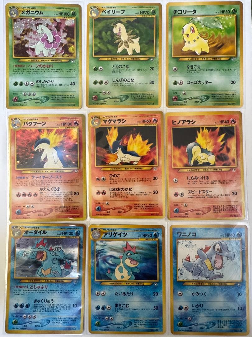 ポケモンカード　ネオ　金銀発売記念　プレミアムファイル　旧裏　9枚セット