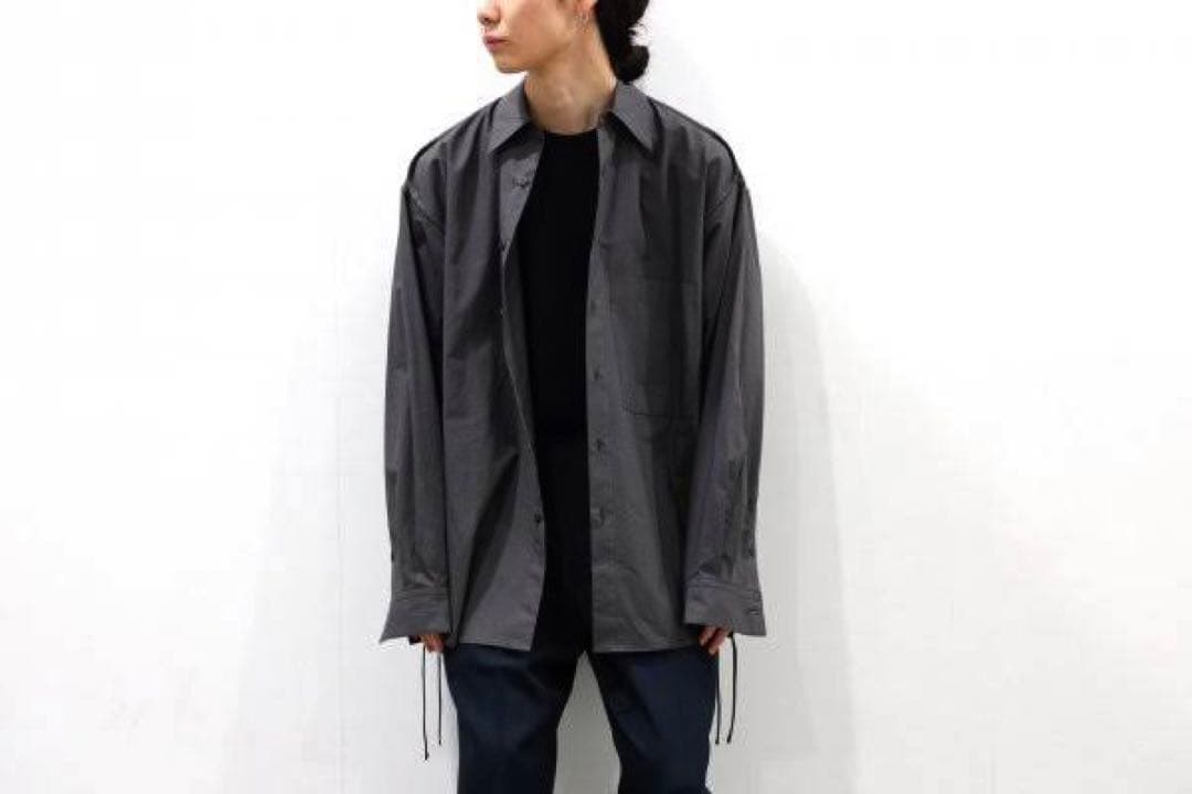 【21SS】YOKE PIPING SHIRT CARBON BLACK