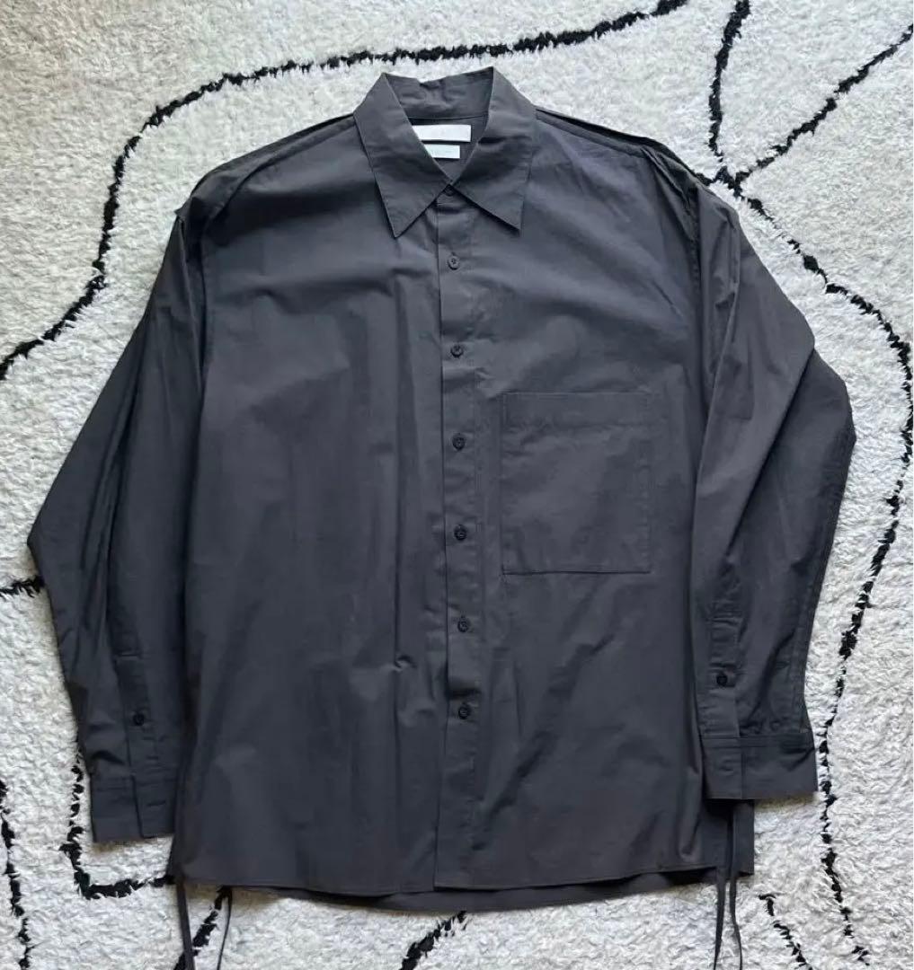 【21SS】YOKE PIPING SHIRT CARBON BLACK