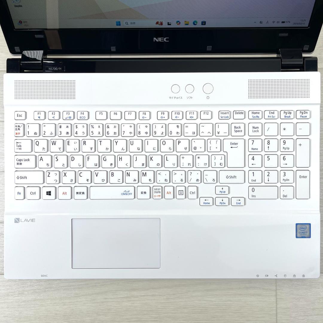 NEC i7 高速SSD512 メモリ16 Windows11 ノートパソコン