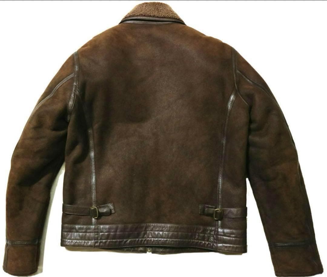 美品 ポールスミス　コレクション ムートン ジャケット 羊革 茶　M