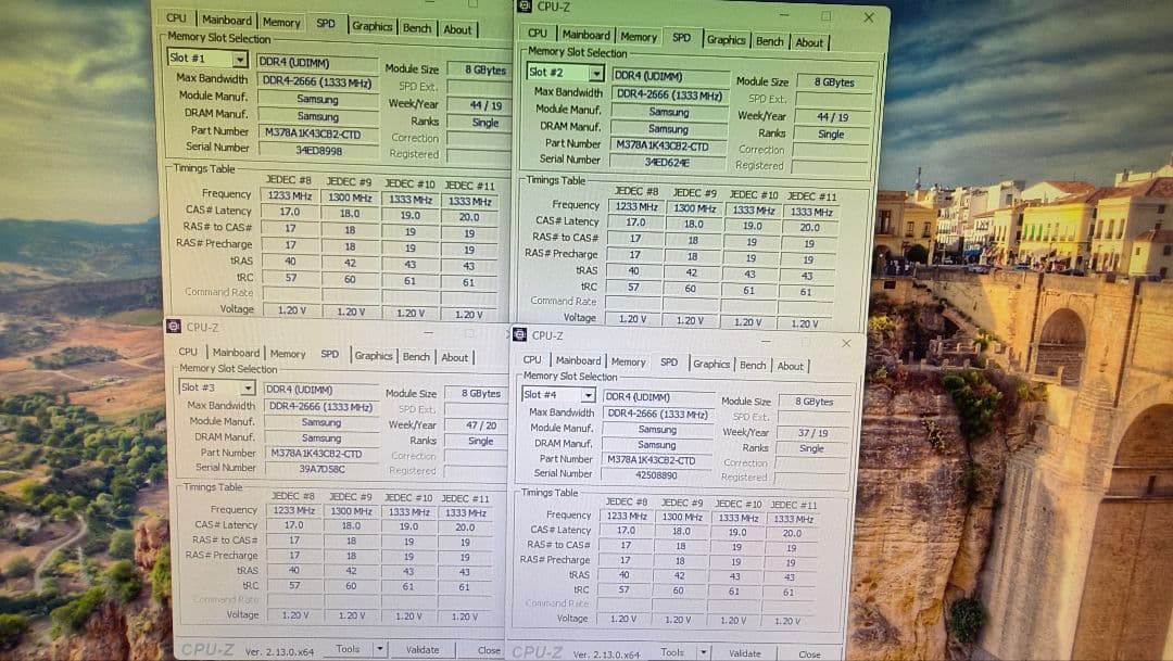 DDR4 8GBx4枚 32GB pc4-2666V 動作確認済み ②