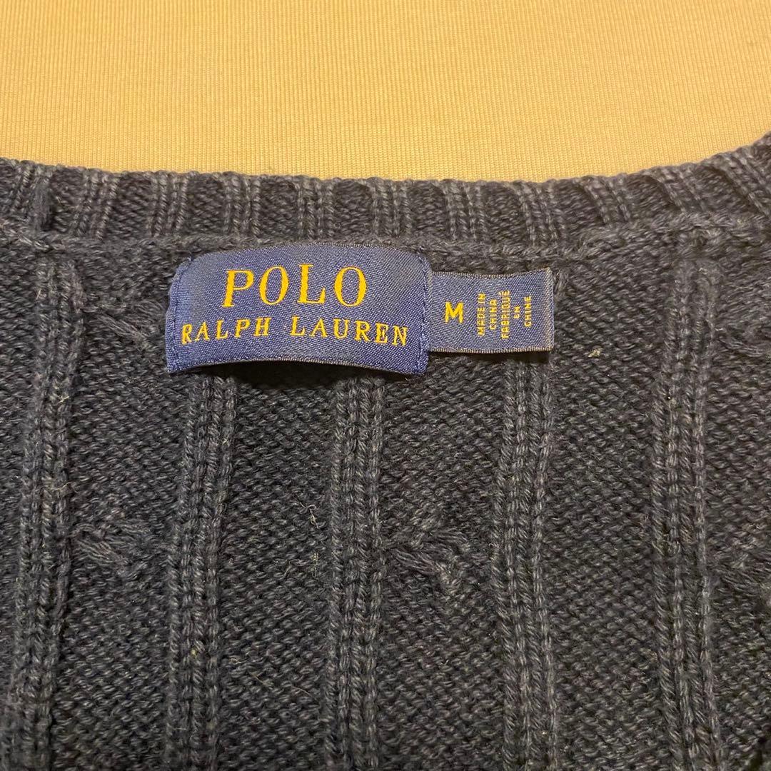 POLO RALPH LAUREN ポロ ラルフローレン ケーブルニット 紺