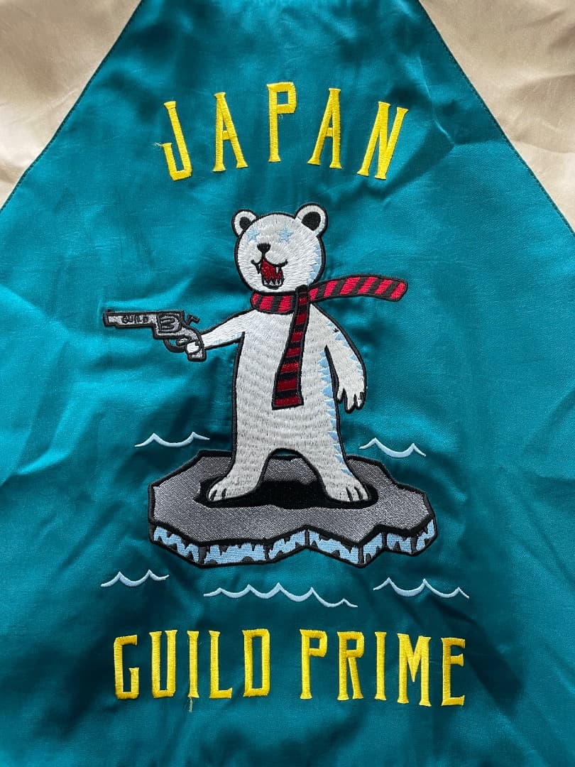 GUILD PRIME ギルドプライム ホワイトベア マルチカラー スカジャン