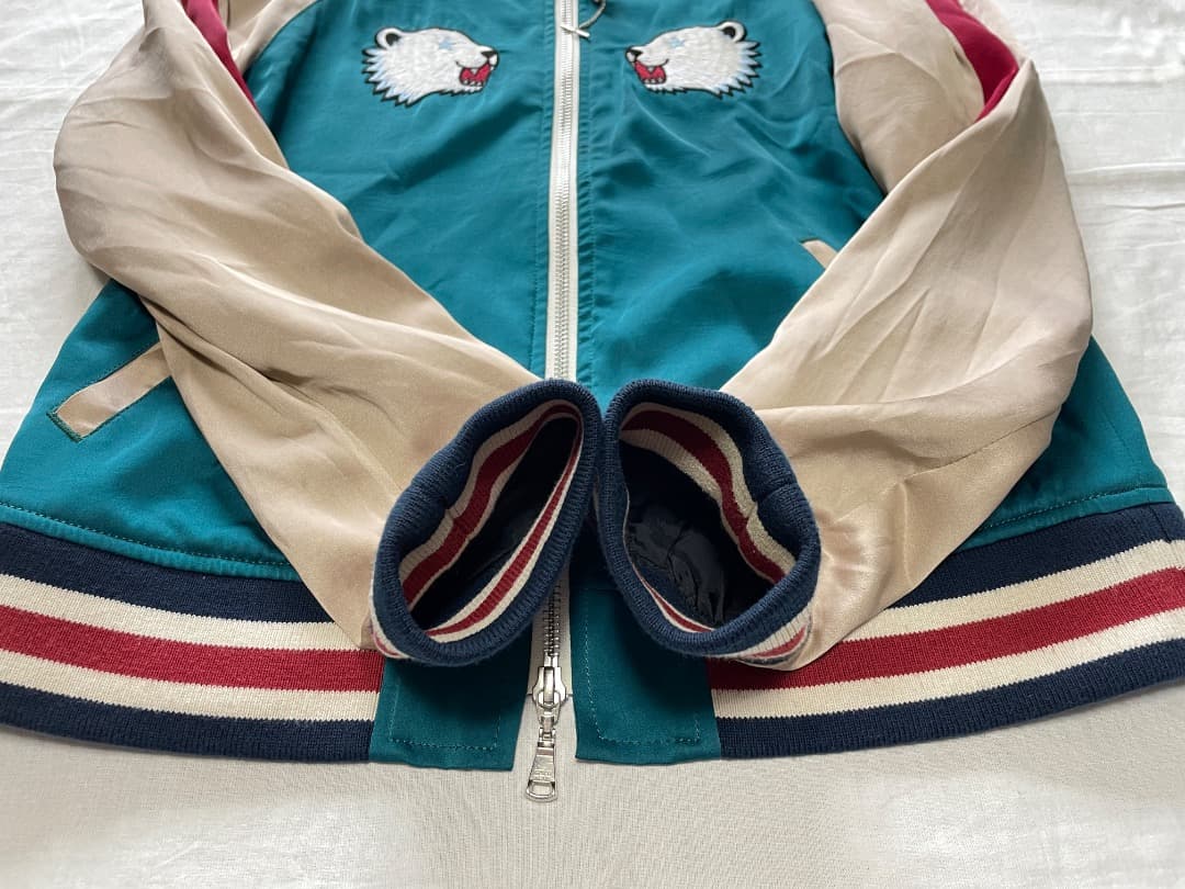 GUILD PRIME ギルドプライム ホワイトベア マルチカラー スカジャン