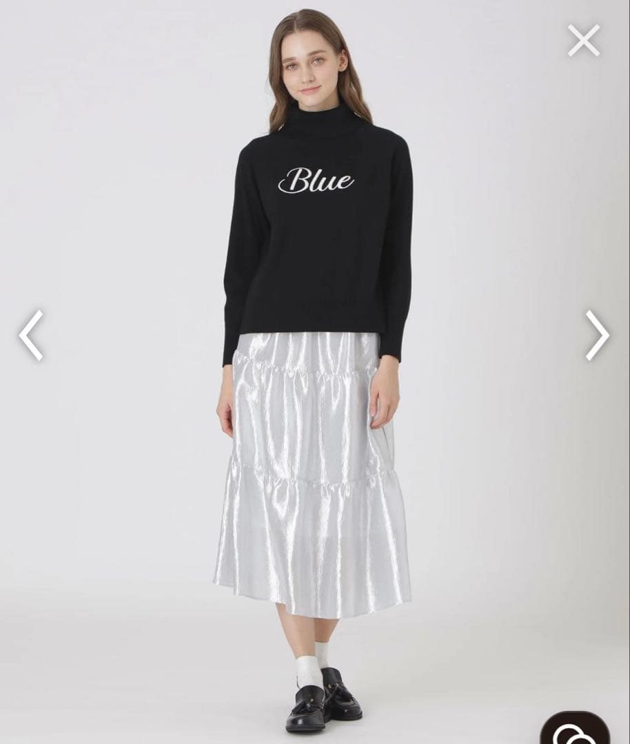 【ブルーレーベルクレストブリッジ】ロゴ刺繍ニット