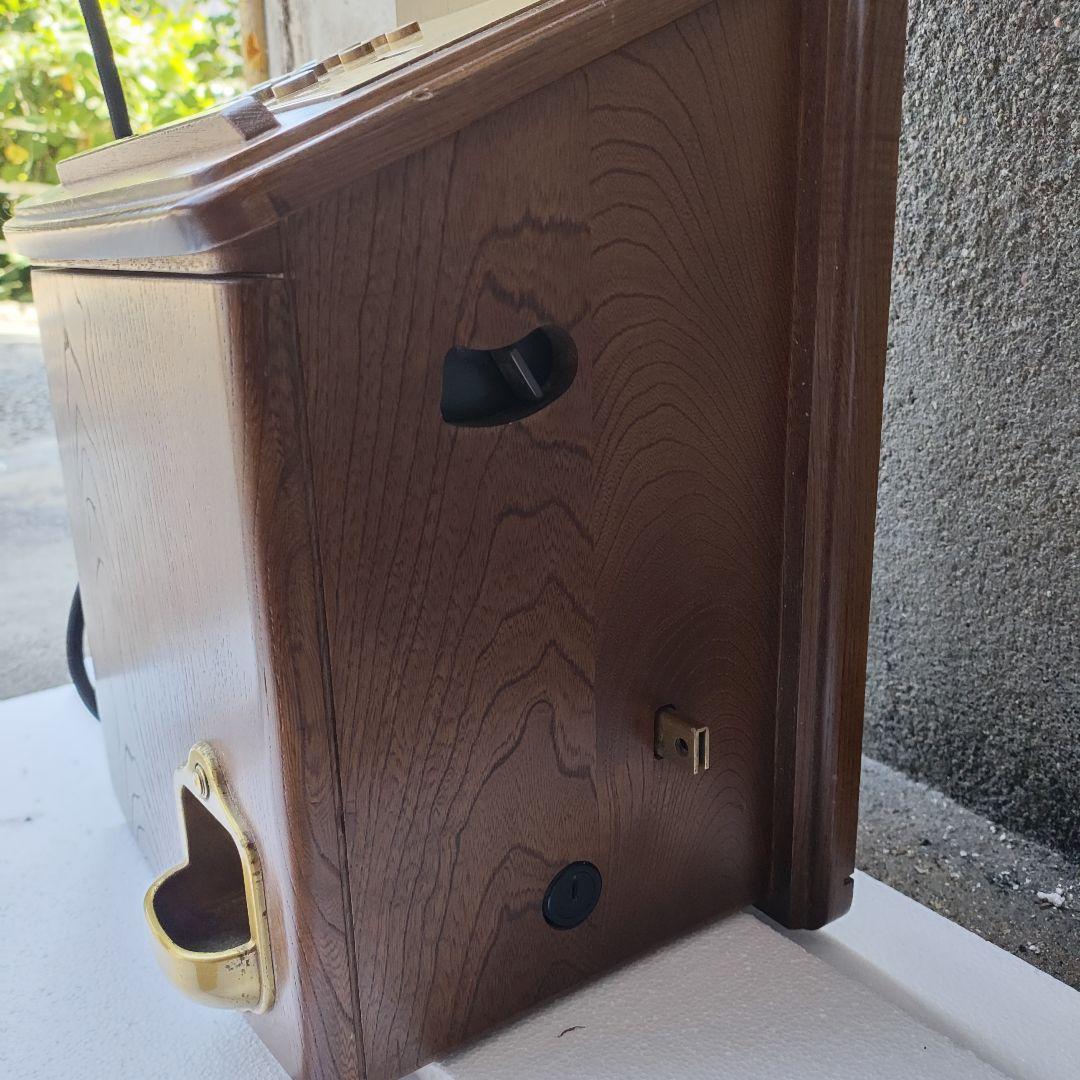 浪漫電話 KT４-FN レトロ アンティーク電話 ダイヤル式 木製 ブラウン