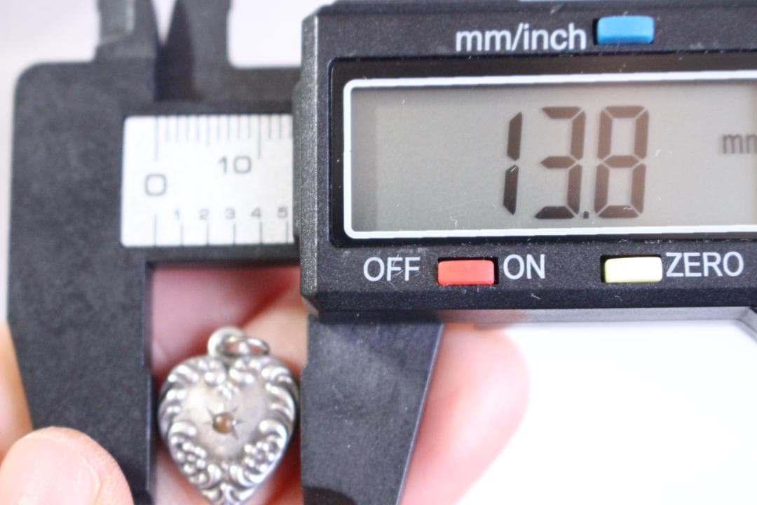 40s　スウィートハートジュエリー　WW2　シルバー　　勿忘草　波 　赤　石