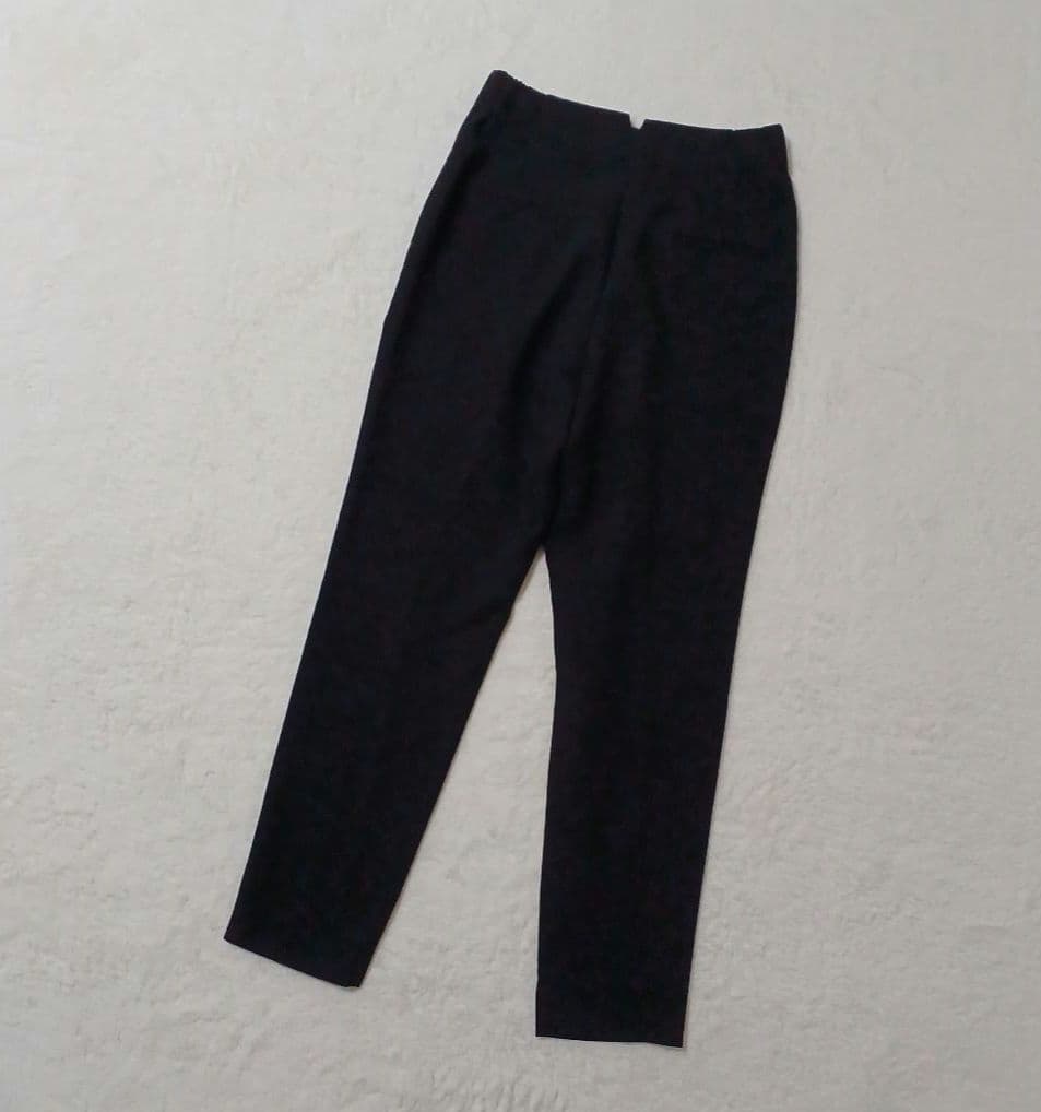 洗える！PLST プラステ ノーカラージャケット パンツ セットアップ 黒 M