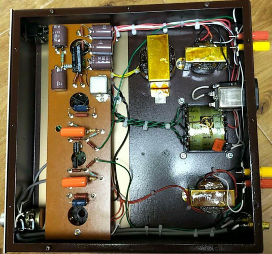 自作真空管アンプ 本体 6F6GT (6V6GT交換できる)シングル