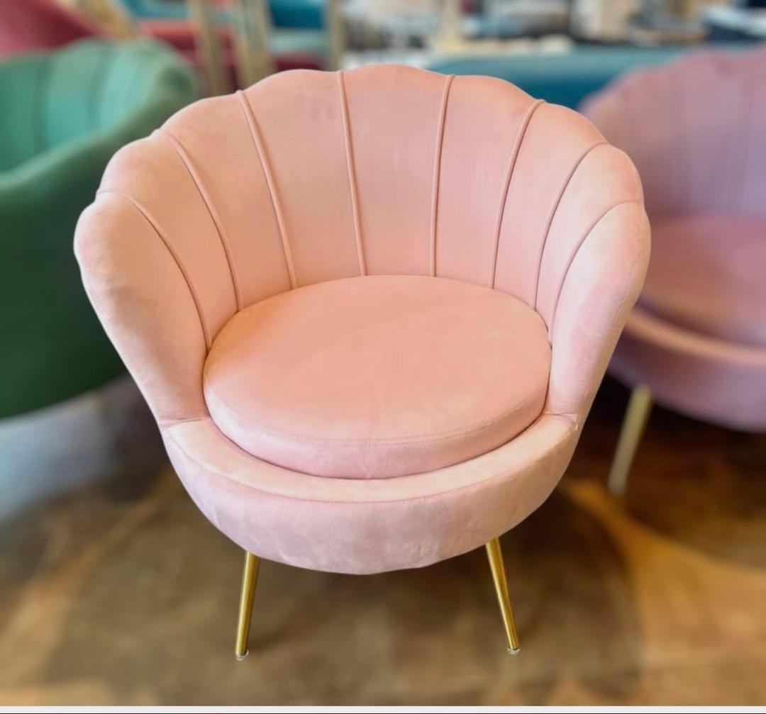 シェル型ソファー　ピンク展示品　送料込み