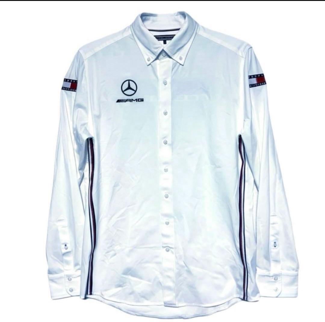 未使用！正規 メルセデスベンツ AMG トミーヒルフィガー シャツ Ｌ白