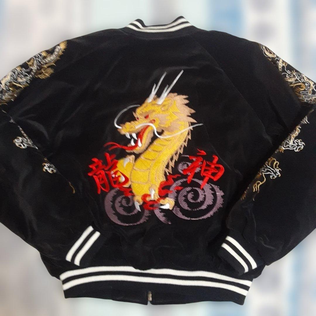 【美品】 JUNGLE STORM　別珍　横須賀　龍神　日本限定 スカジャン