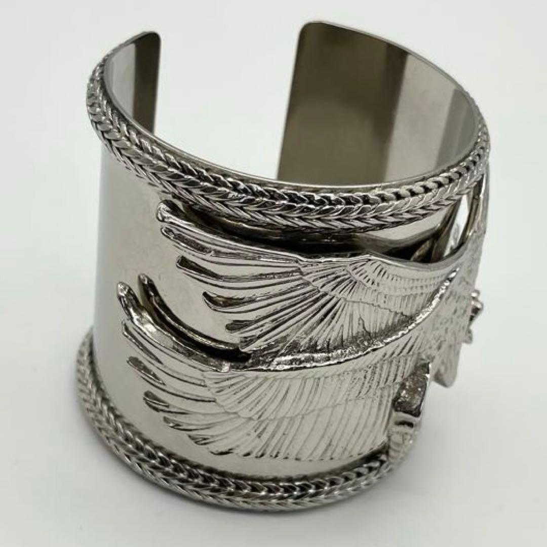 TOGA オープンバングル ブレスレット 鷲 シルバー 重厚感 太め 立体