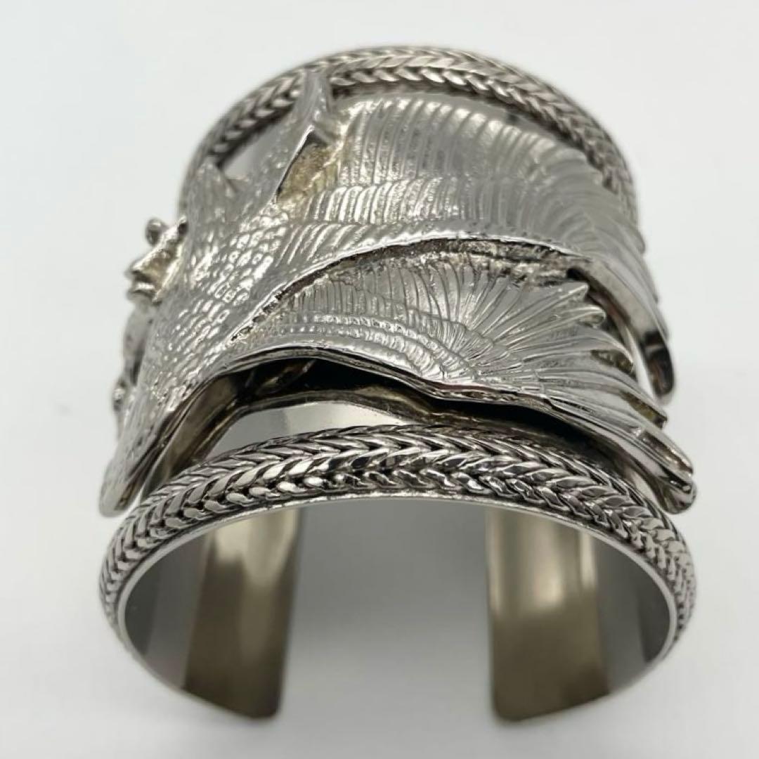 TOGA オープンバングル ブレスレット 鷲 シルバー 重厚感 太め 立体