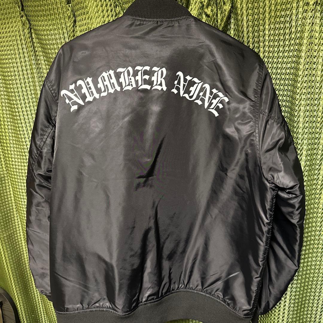 NUMBER NINE スカルプリントブラックスカジャン