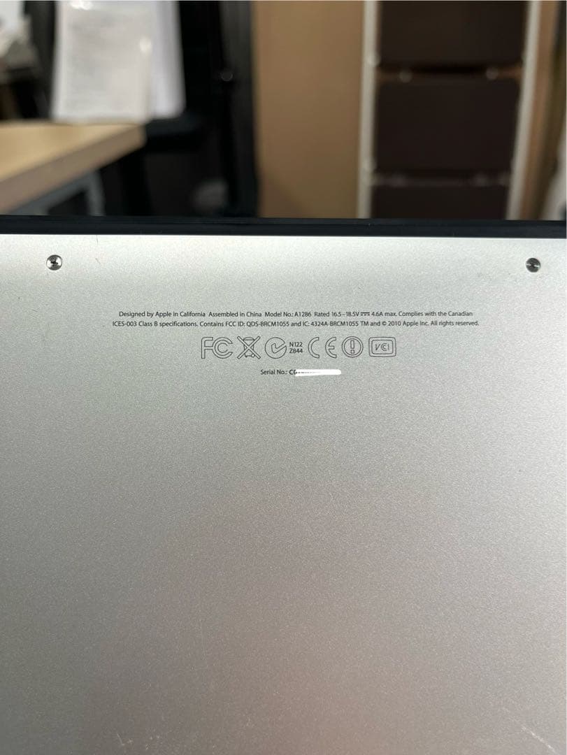 15 inch Apple MacBook pro 本体 ジャンク