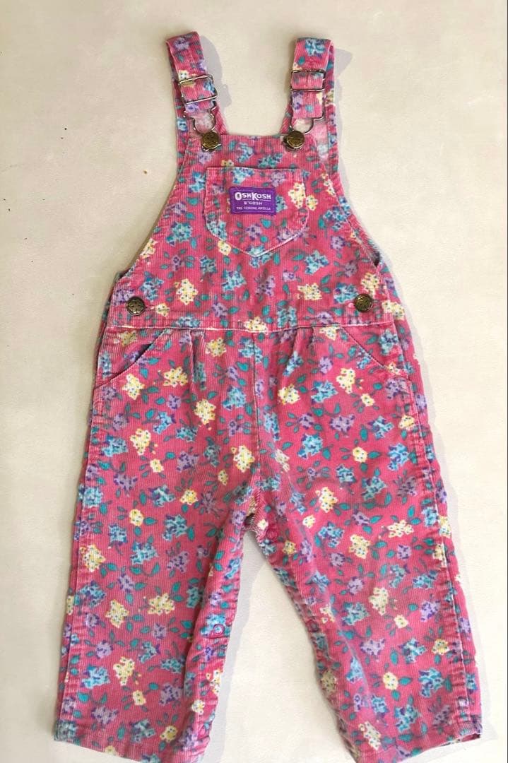 OSH KOSH 希少‼︎花柄コーデュロイロンパース