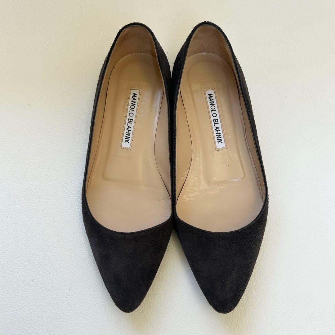 MANOLO BLAHNIK BB ポインテッドトゥ フラットシューズ
