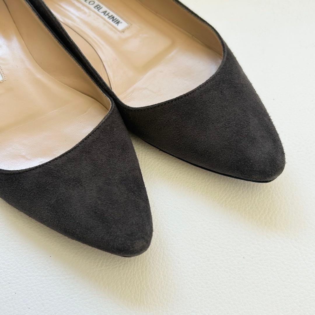 MANOLO BLAHNIK BB ポインテッドトゥ フラットシューズ