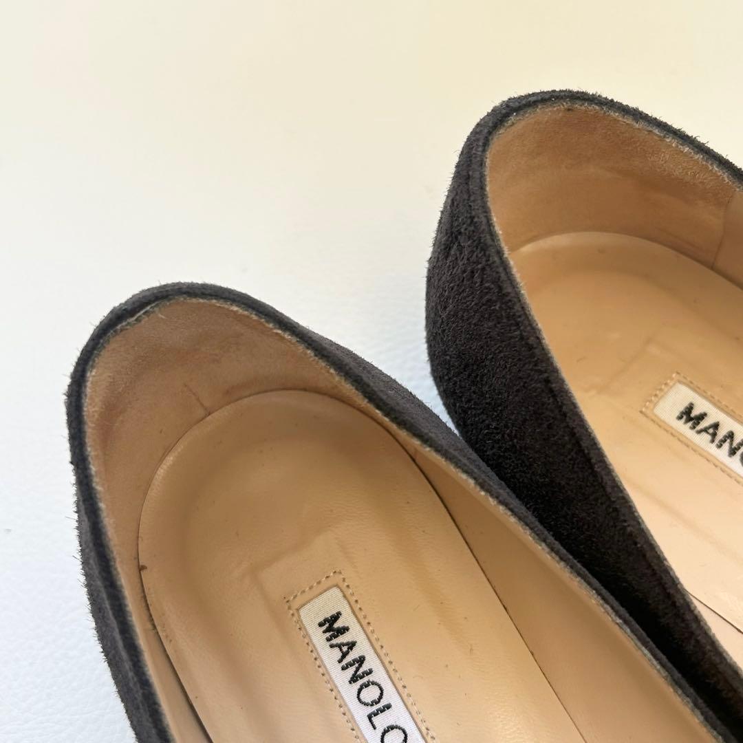 MANOLO BLAHNIK BB ポインテッドトゥ フラットシューズ