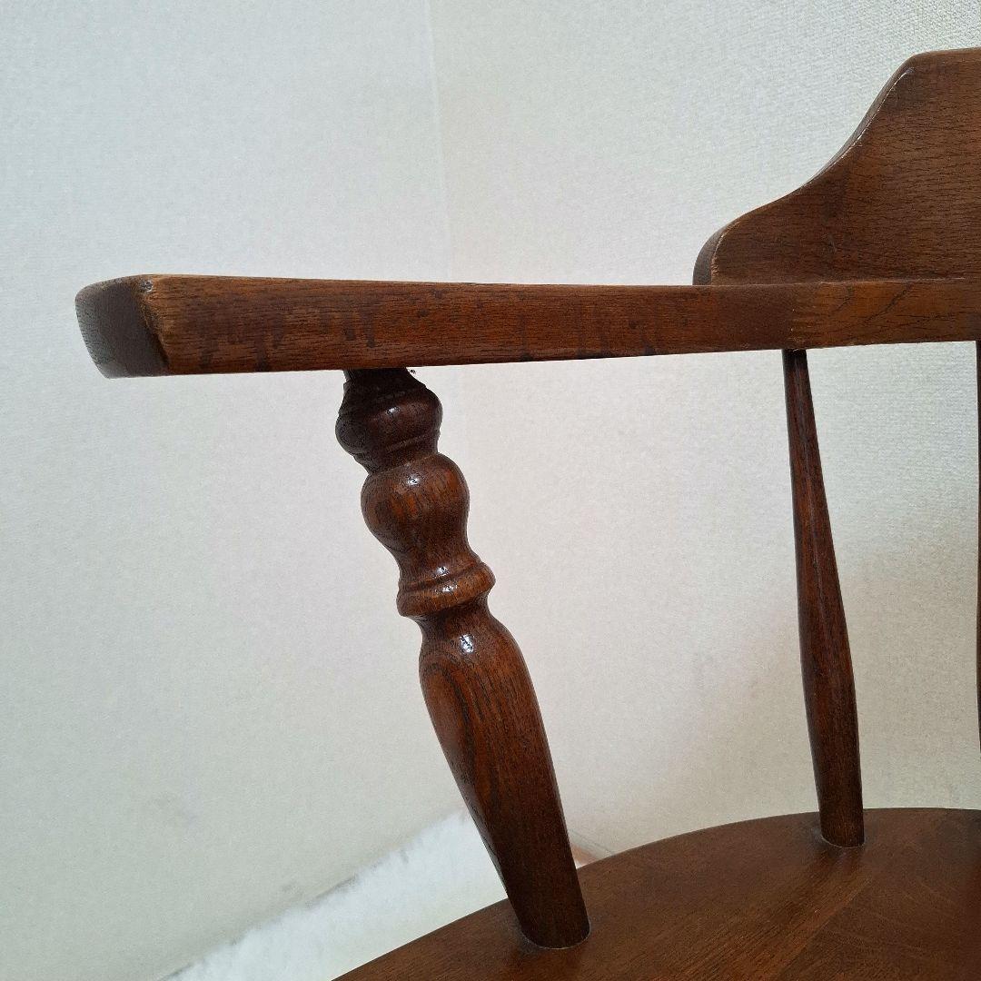 【美品】柏木工 かしわ 木製 背もたれ 肘掛け付き椅子 アームチェア