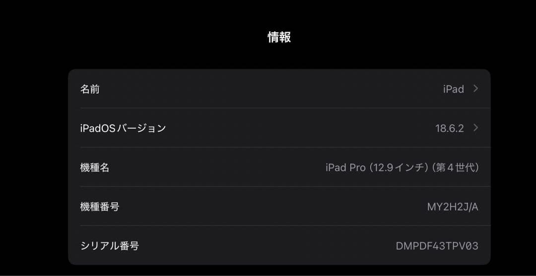 iPad Pro 12.9インチ 第4世代128GB