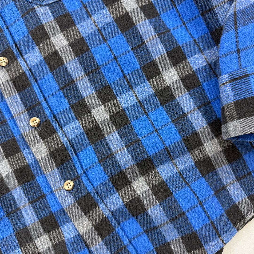 80's USA製PRIVATE PROPERTY キルティングネル ネルシャツ