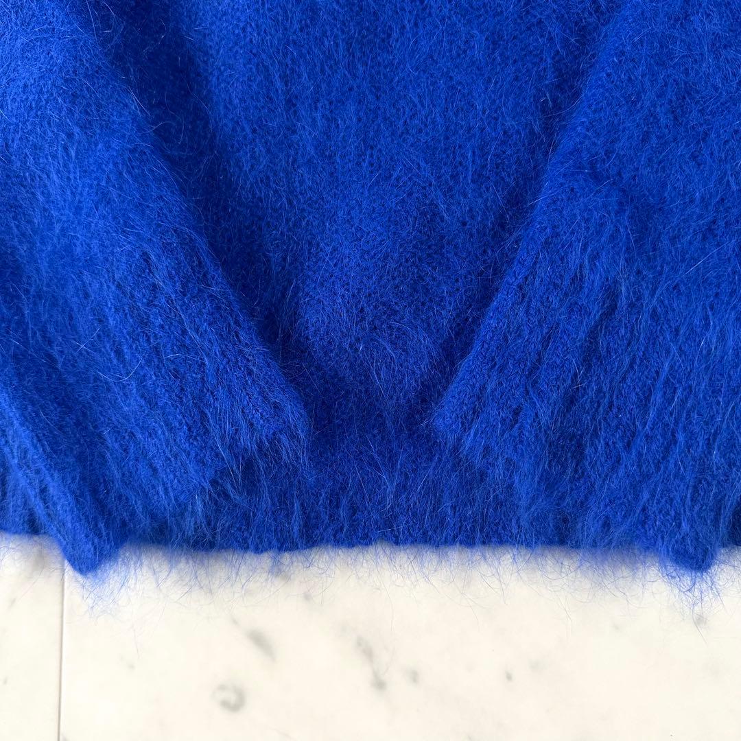 極美品♪ビアズリー ふわふわ アンゴラファーニット クルーネック ブルー系