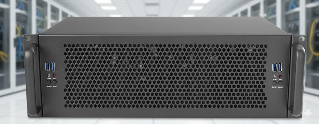 新品⭐️3U ラックマウントサーバーシャーシ ブラック 工業グレード 19インチ