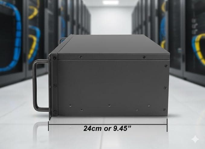 新品⭐️3U ラックマウントサーバーシャーシ ブラック 工業グレード 19インチ