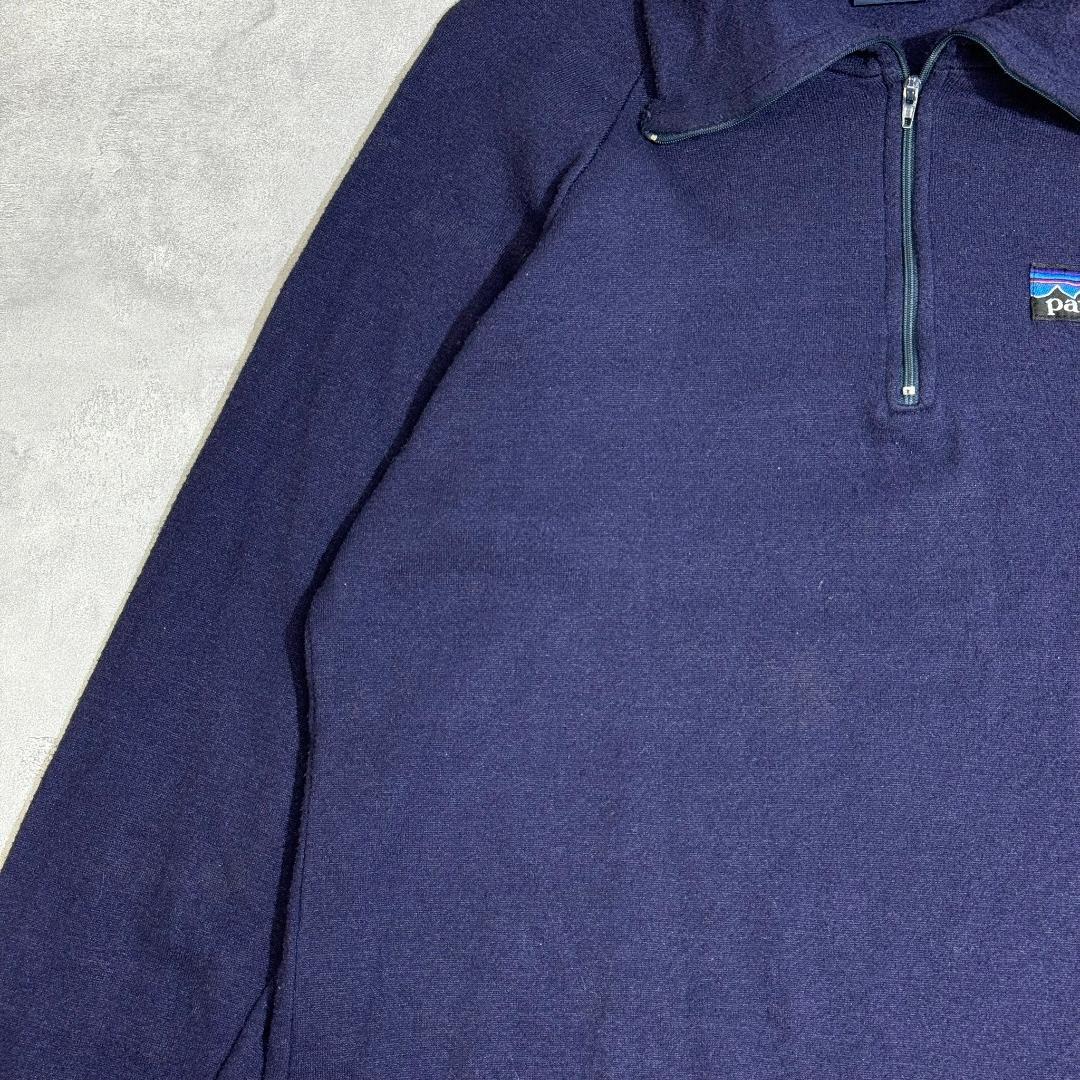 80s デカタグ Patagonia パタゴニア ネイビー　パイル DM848