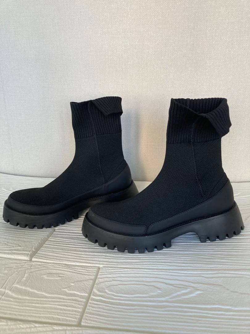 emmiニットブーツ ブラック　24㎝