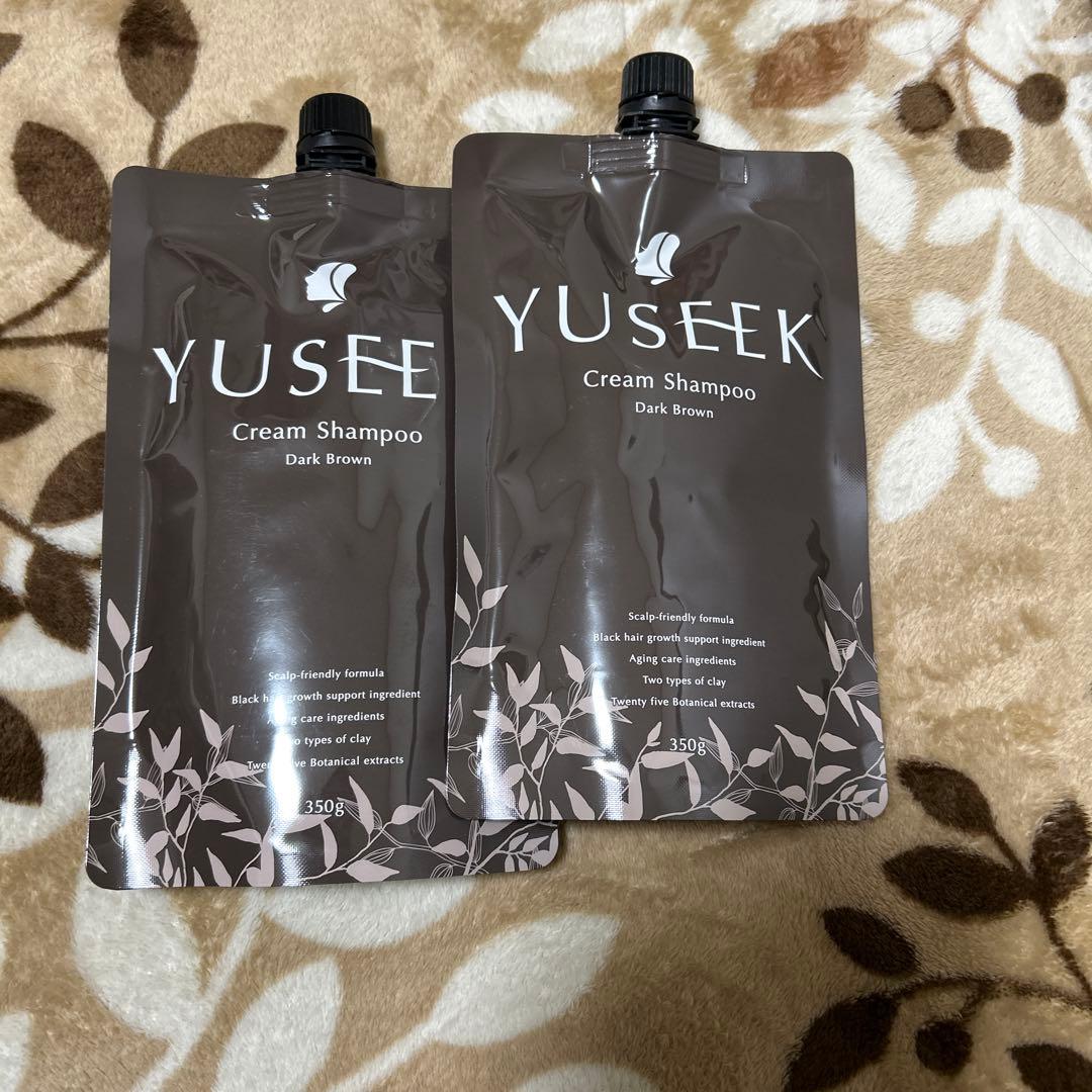 YUSEEK Cream Shampoo ダークブラウン 350g2本セット