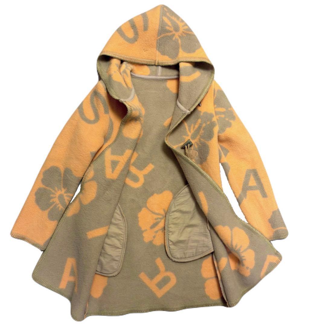 当時物 アルバローザ ダッフル ブランケットコート ハイビスカス egg