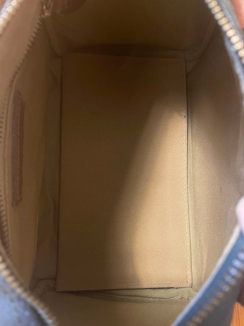 ポロラルフローレン ミニボストンバッグ グリーン PVCレザー 緑