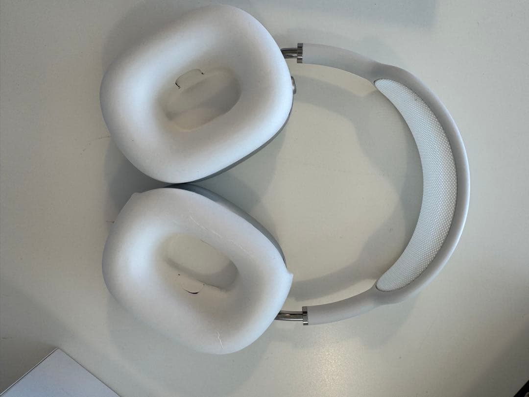 Air Pods Max ホワイト メッシュイヤーカップ ワイヤレスヘッドフォン