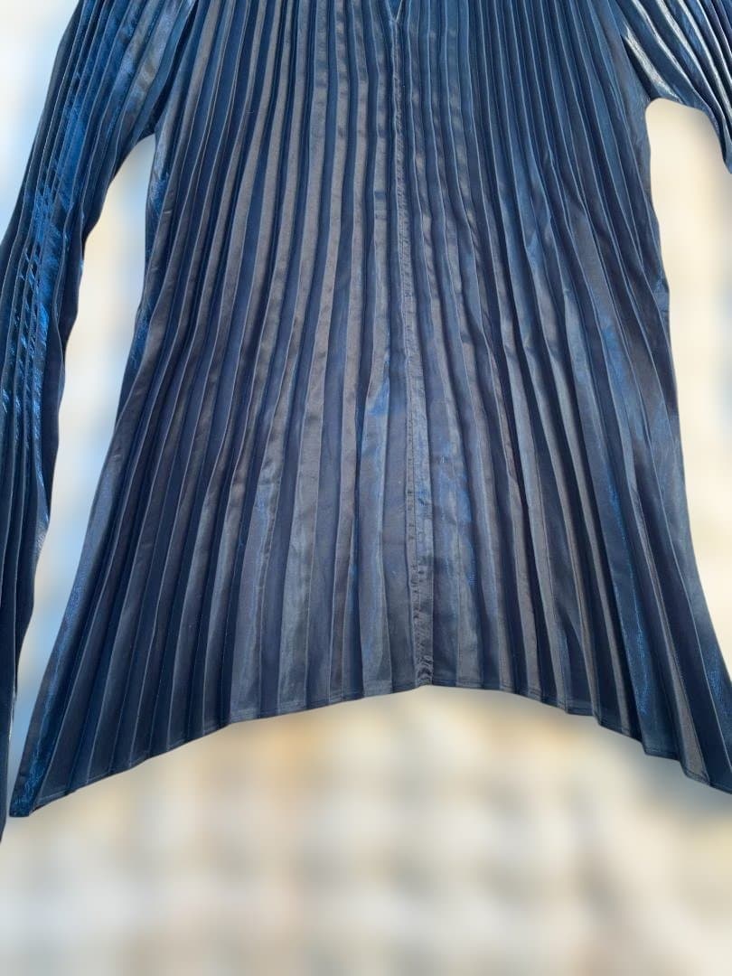 [希少] ISSEY MIYAKE プリーツ ジャケットダークブルー M