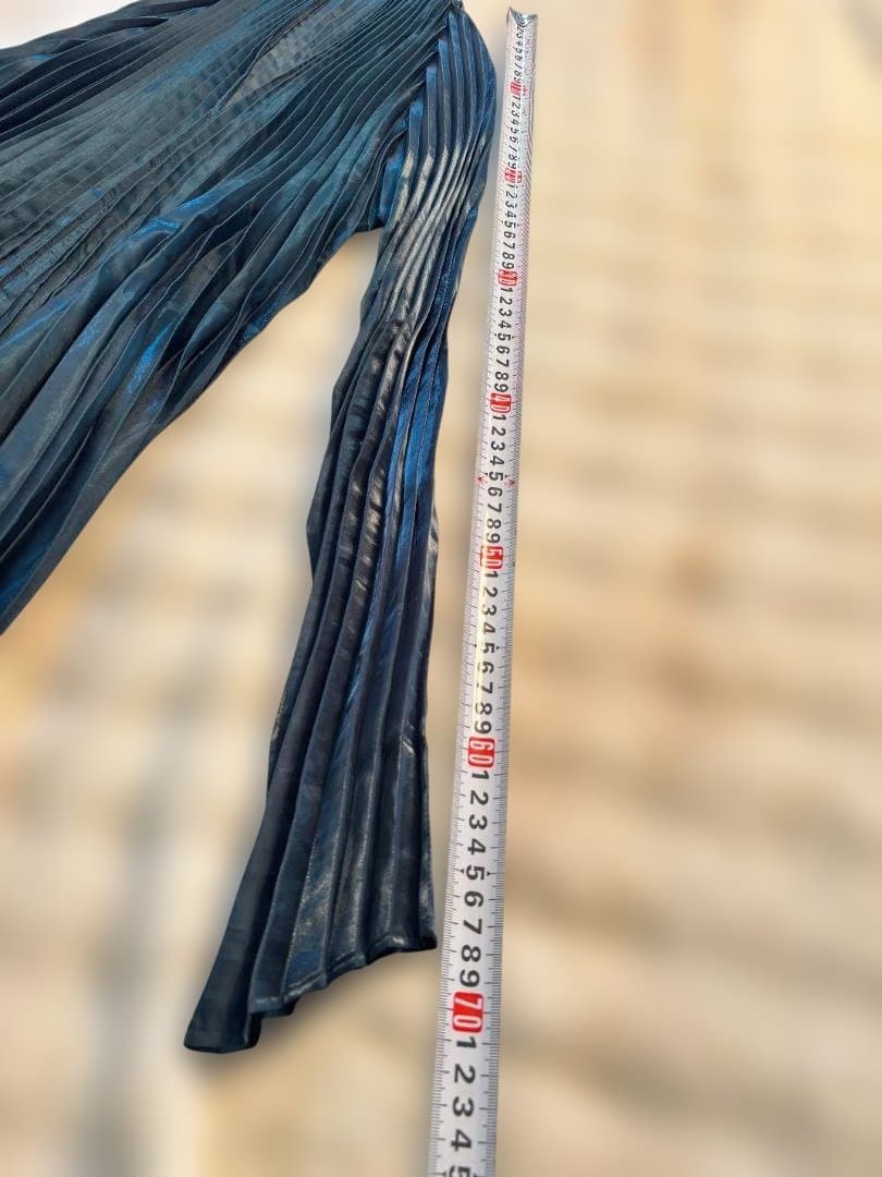 [希少] ISSEY MIYAKE プリーツ ジャケットダークブルー M