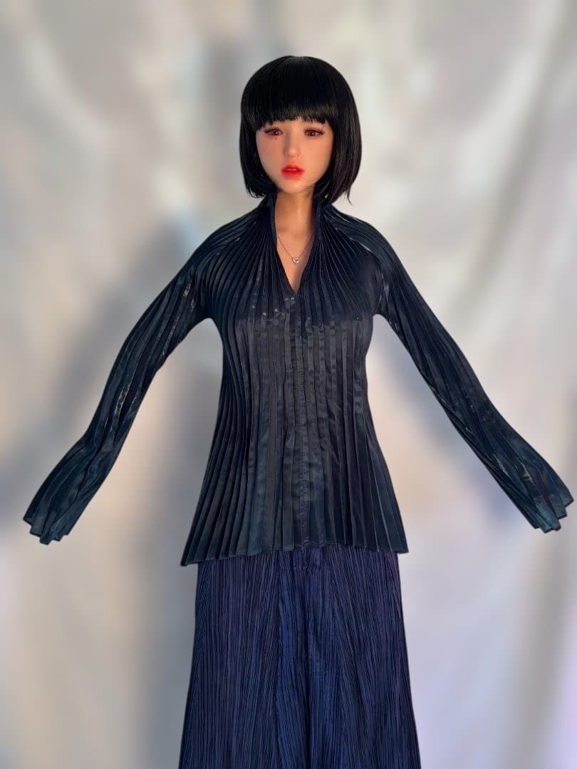 [希少] ISSEY MIYAKE プリーツ ジャケットダークブルー M