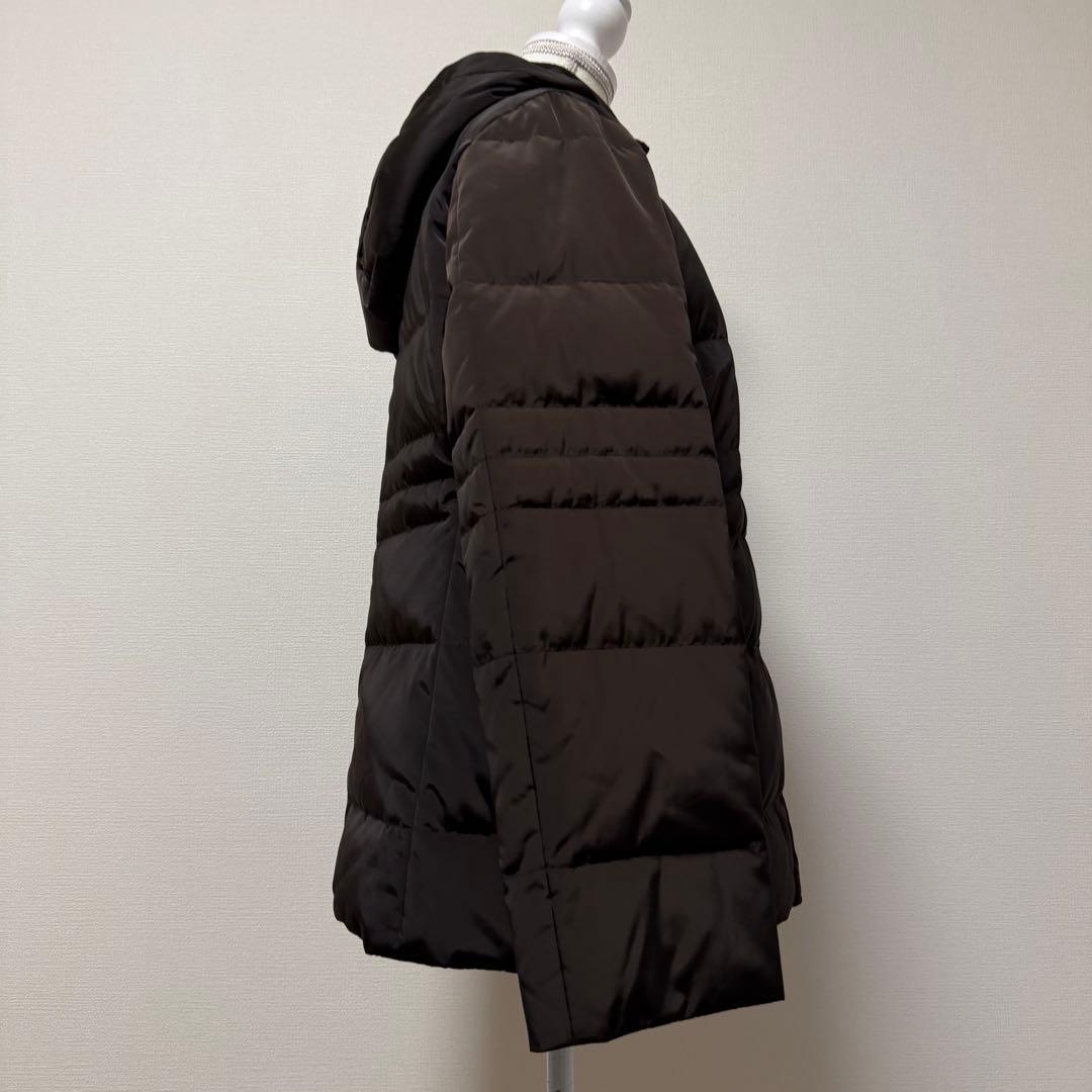 バーバリーロンドン　ダウンジャケット　ノバチェック　フード　3L　ブラウン