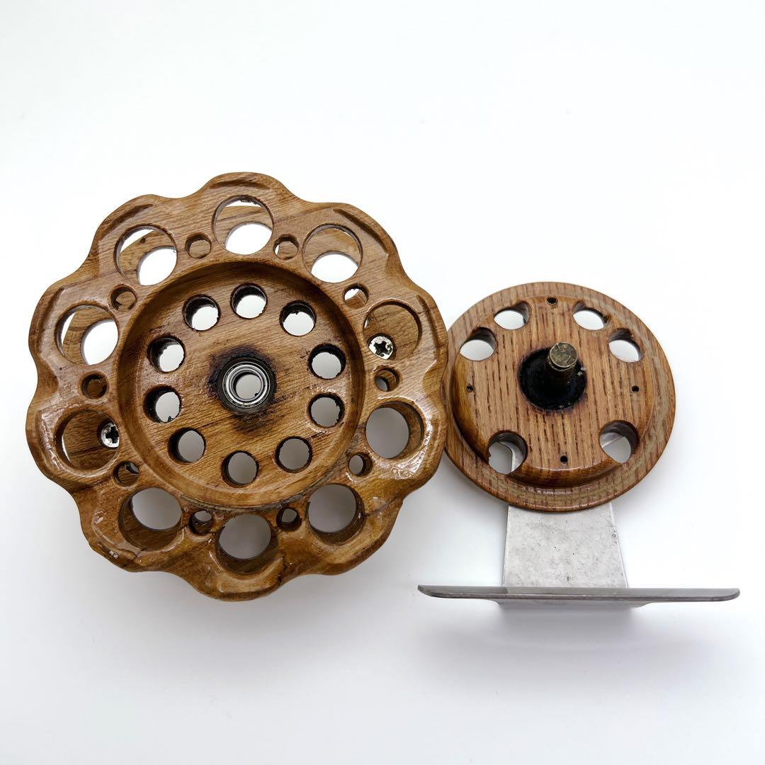 【希少】木製 タイコリール 欅 ケヤキ ヘチリール TSURUYA つるや釣具店