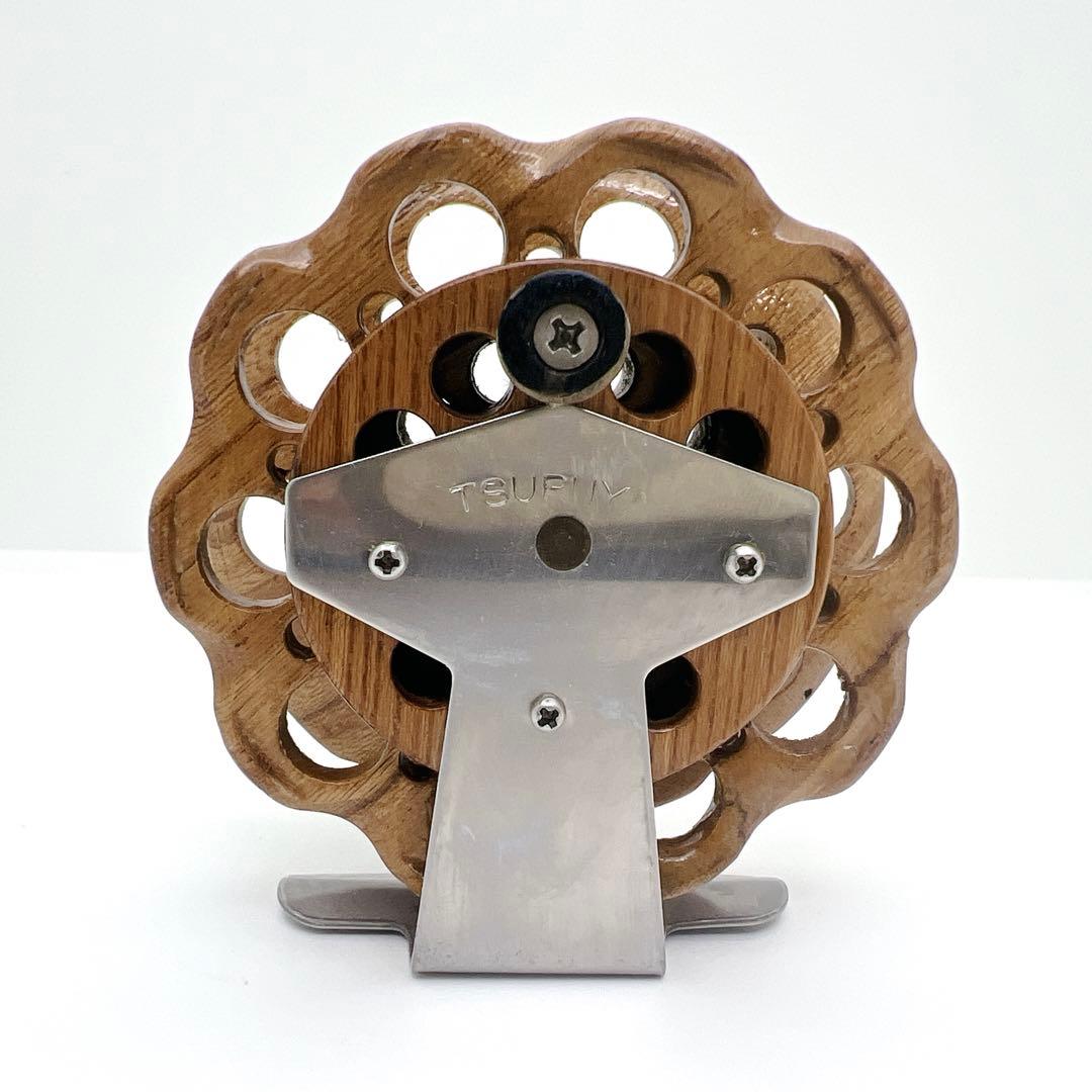 【希少】木製 タイコリール 欅 ケヤキ ヘチリール TSURUYA つるや釣具店