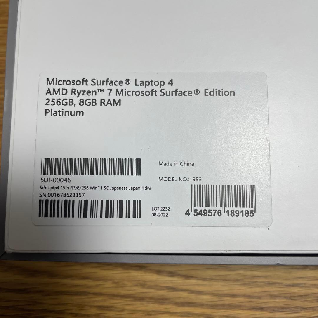 Windowsノート本体 Microsoft Surface Laptop 4 LIFE IS