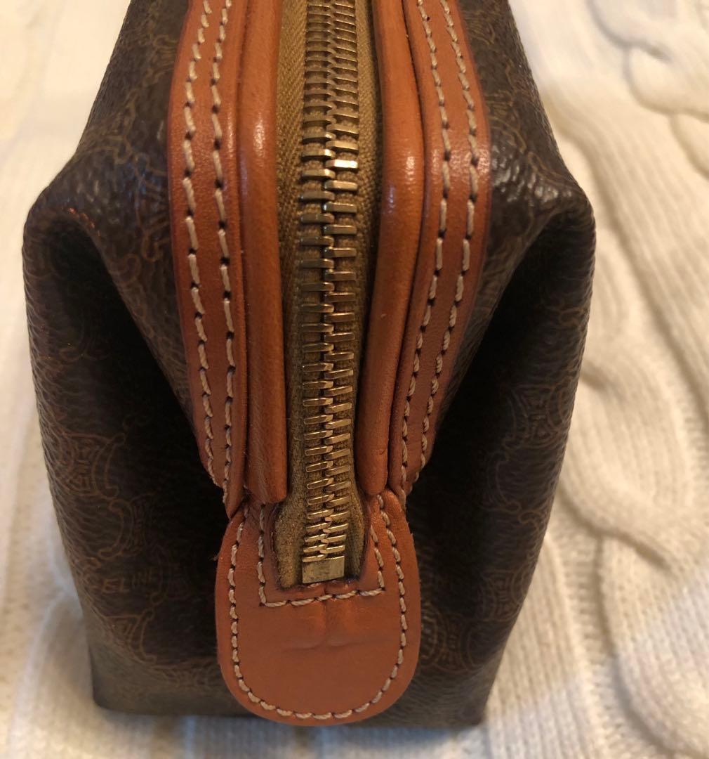 CELINE マカダム柄 化粧ポーチ 訳あり美品