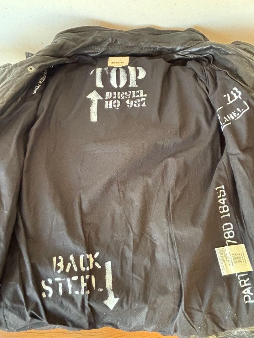 DIESEL ライダースレザージャケット M 黒　革ジャン