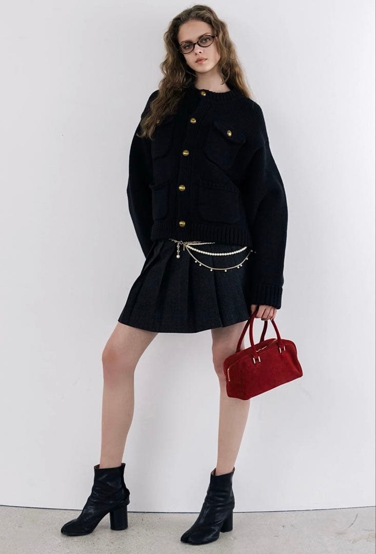 トップス THETOE Residenz Knit Cardigan black