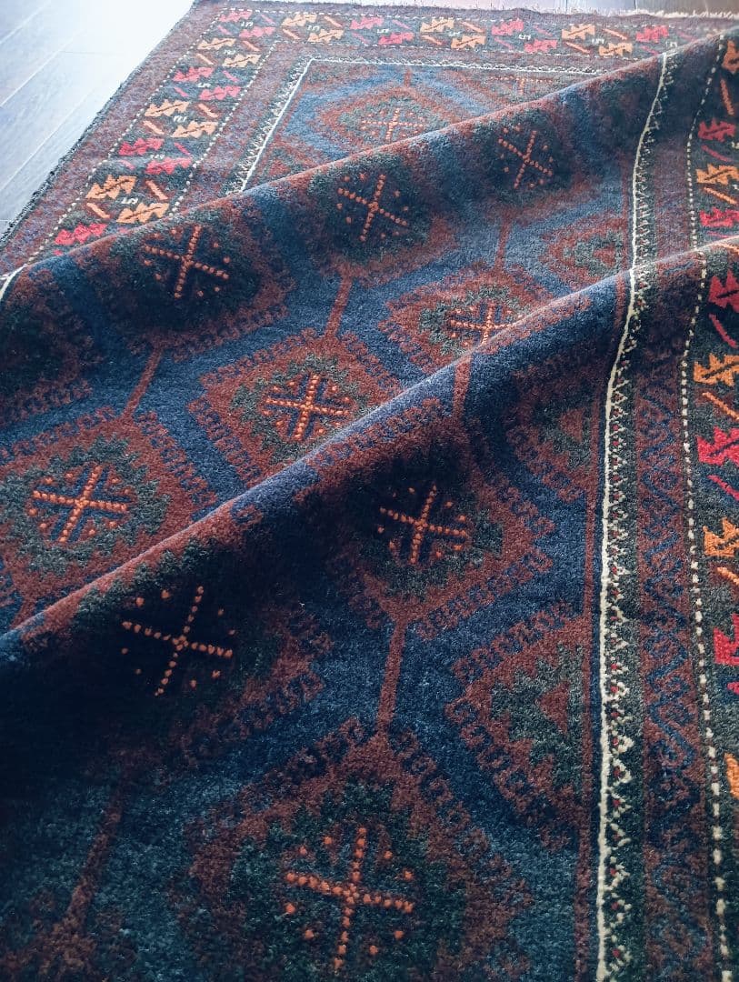 専用です。美品♪　漆黒のバルーチラグ　アフガニスタン　ビンテージ