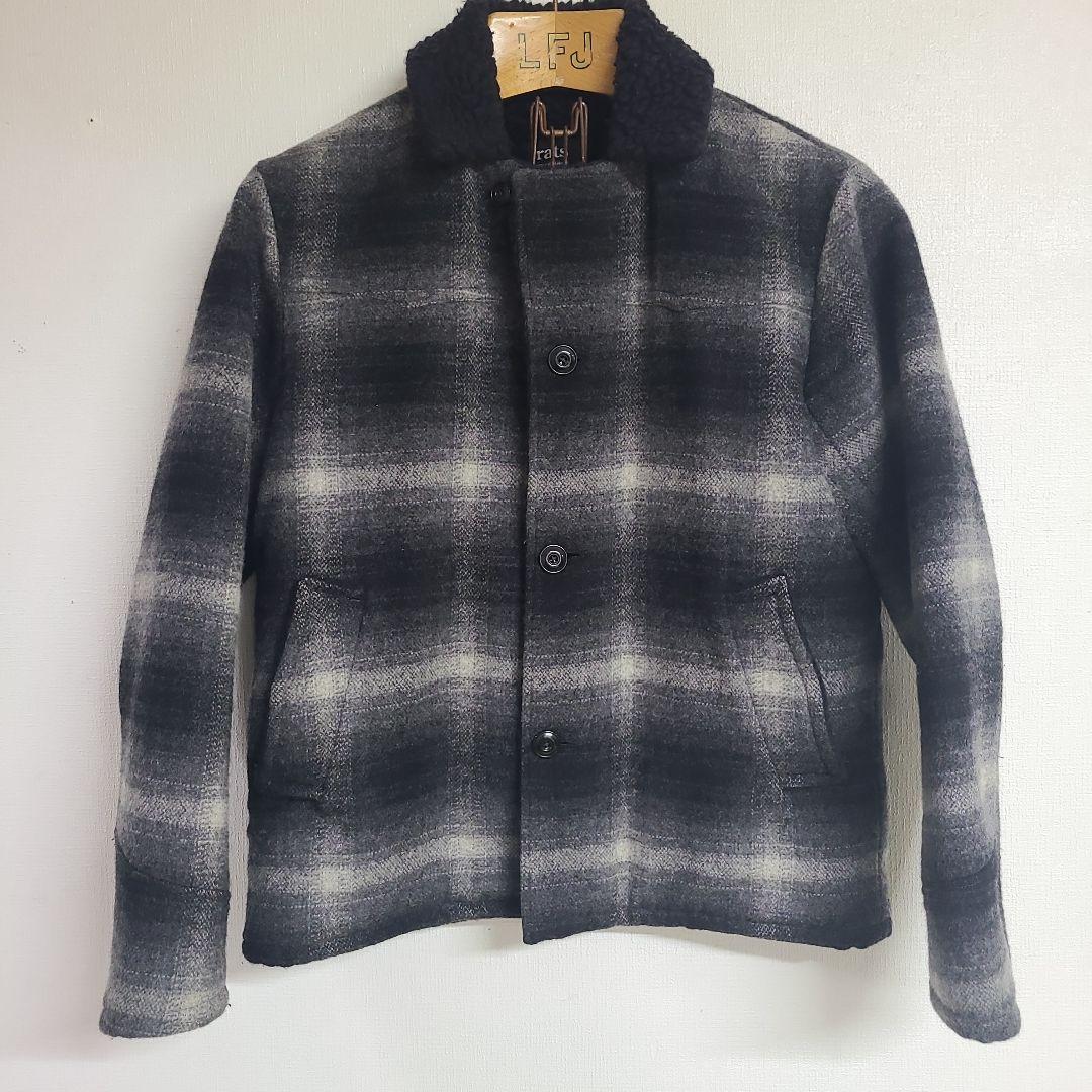 rats ラッツ テンダーロイン 裏ボア ブロックチェックシャードー S