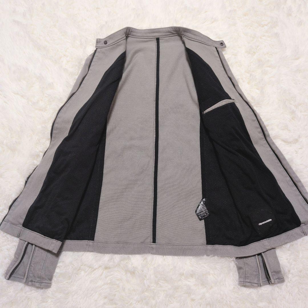 リップヴァンウィンクル ノーカラージャケット グレー L相当 日本製